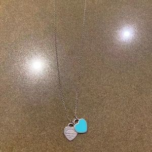 Tiffany double heart necklace